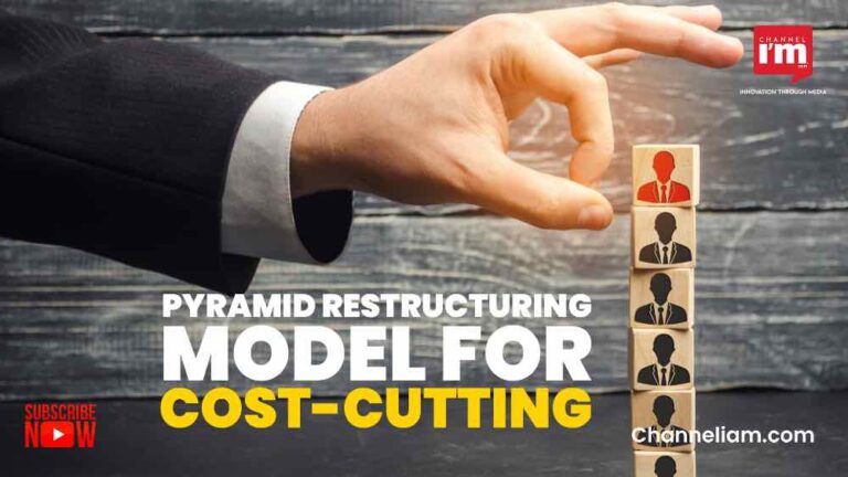 What is pyramid restructuring model for cost-cutting?