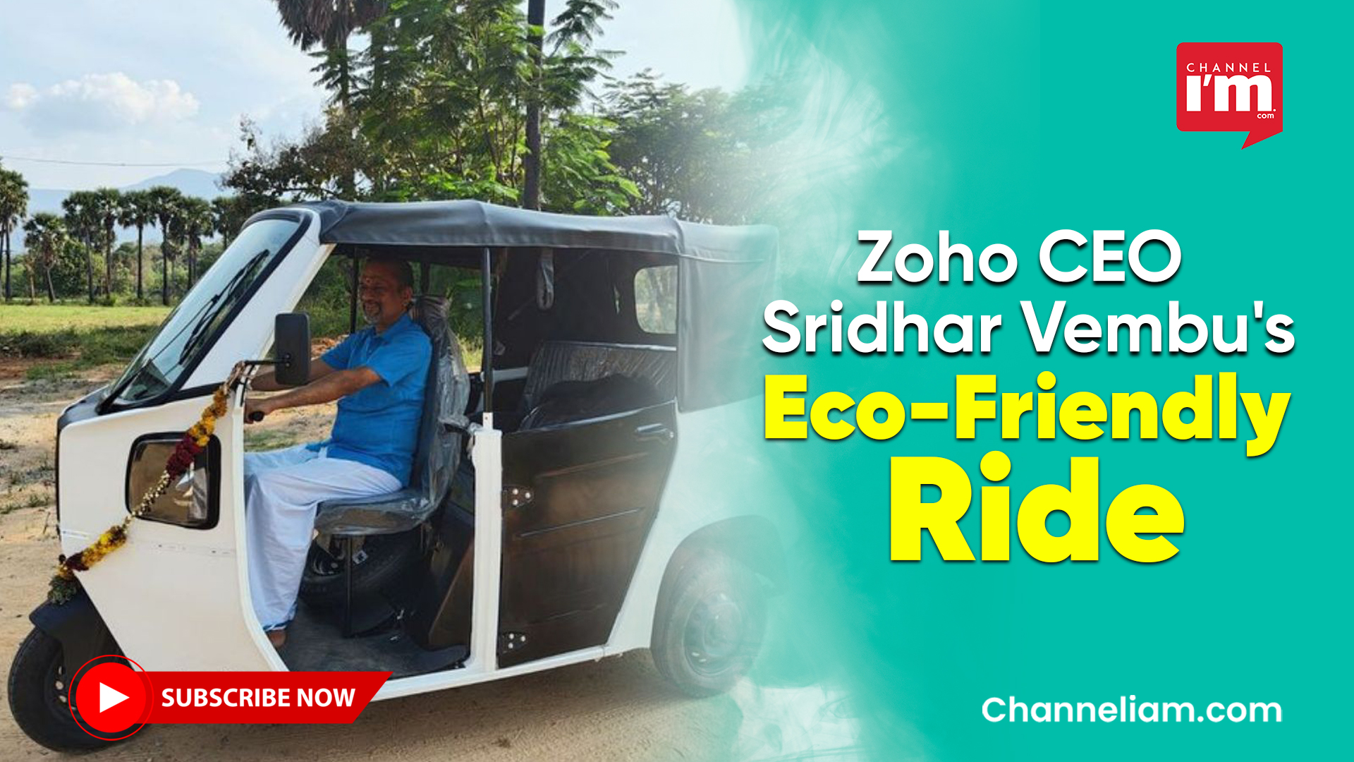 Sridhar Vembu's Eco-Friendly Choice: Electric Autorickshaw for ...