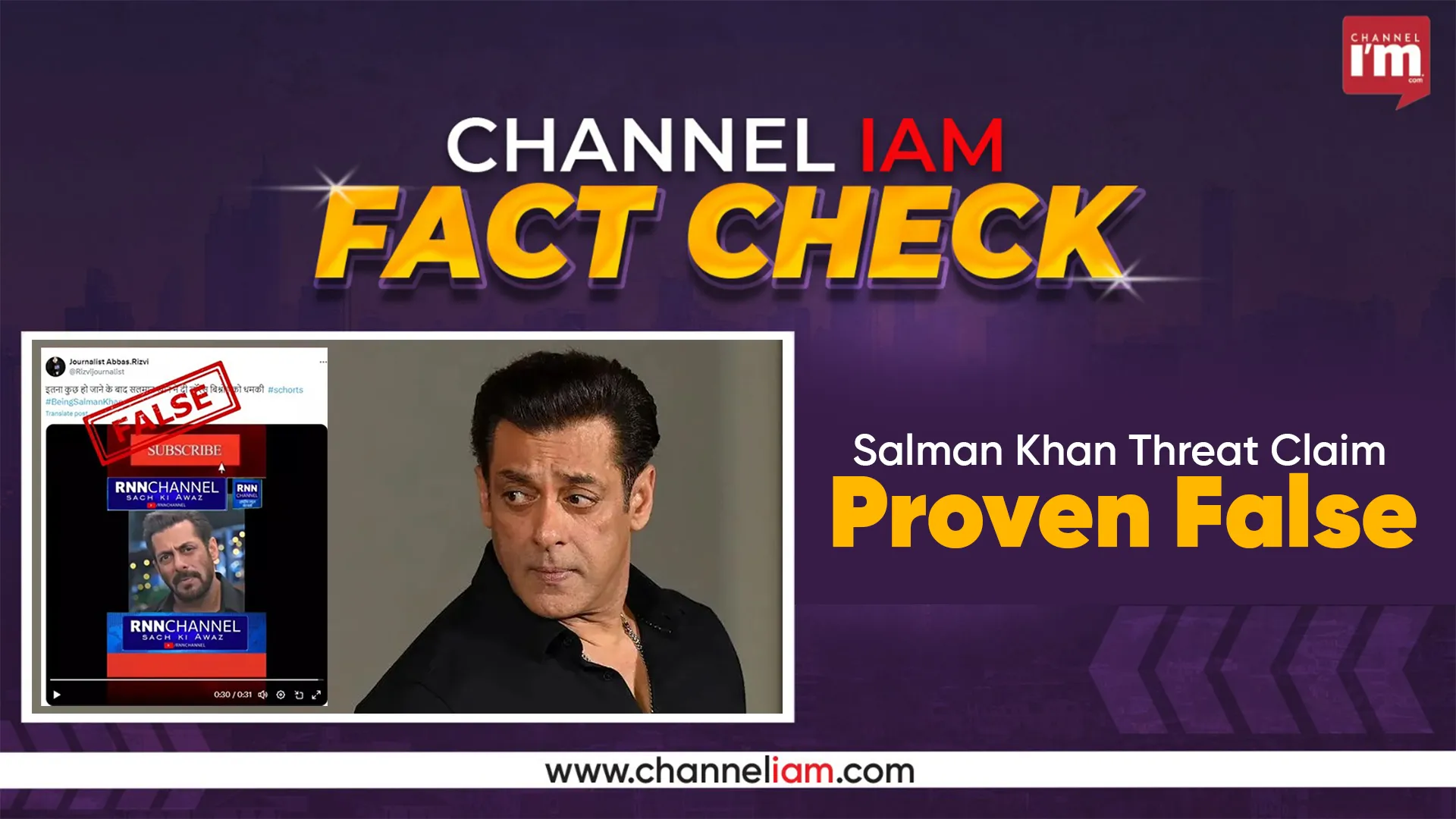 Salman Khan Threat Claim Proven False Channeliam / Channel I'M English