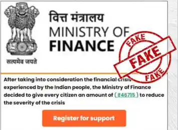 Finance Ministry ₹46,715 Scheme Fake Message
