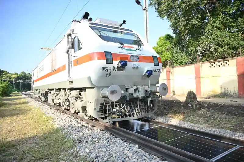removable solar panels Indian Railways