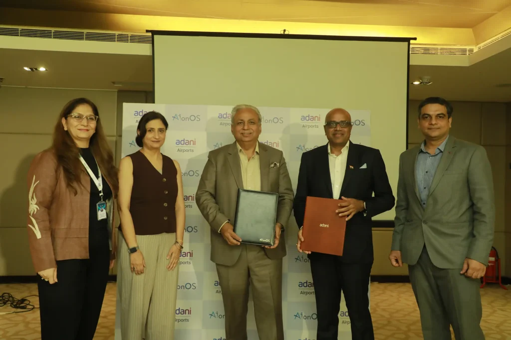adani airports ai concierge system aionos partnership
