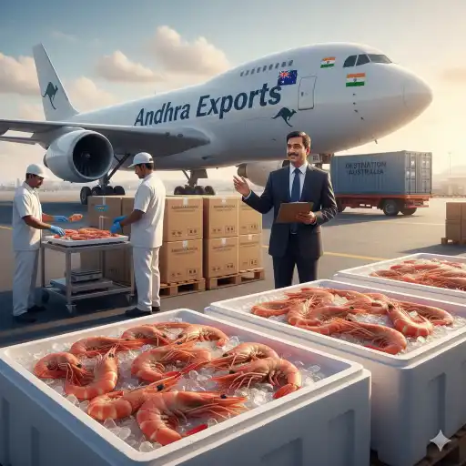Andhra Pradesh shrimp exports Australia market diversification