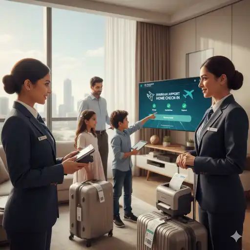 sharjah airport home check-in service