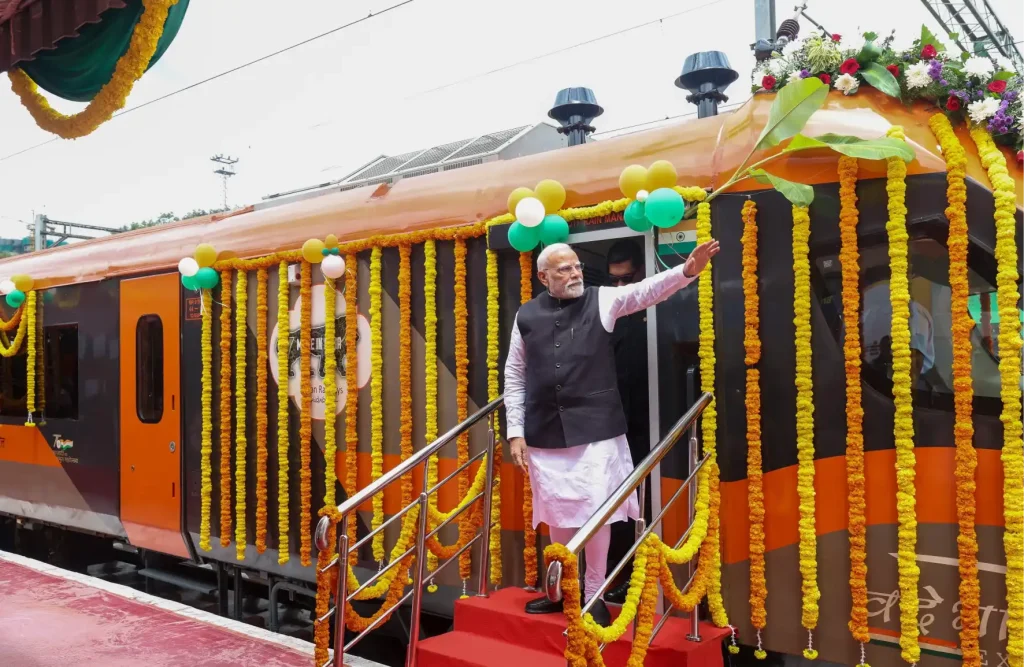 PM Modi inaugurates four new Vande Bharat Express trains