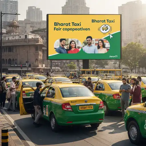 bharat taxi cooperative ride hailing model launch india