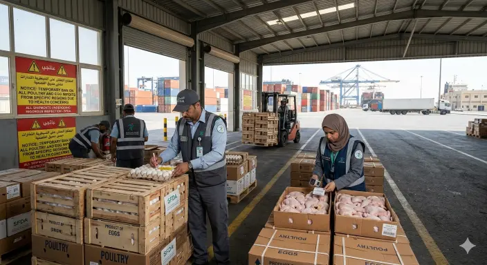 saudi arabia sfda poultry egg import ban 40 countries