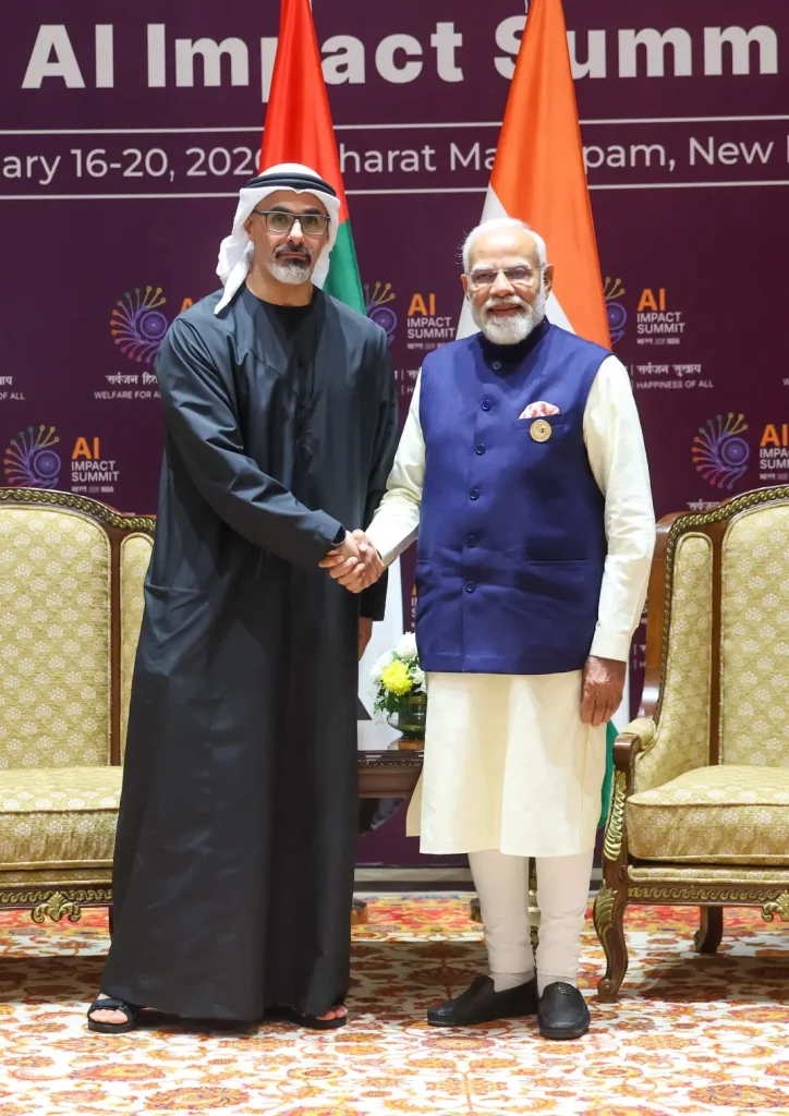 sheikh khaled narendra modi ai impact summit 2026