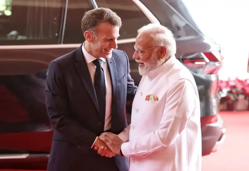 modi macron bilateral meeting mumbai india france
