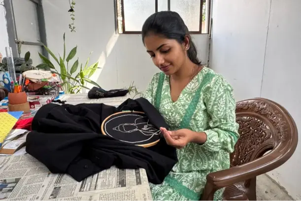 anjana shaji one hand embroidery entrepreneur