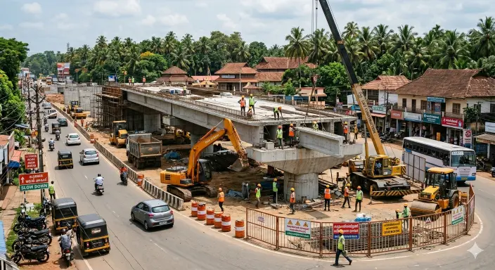 peroorkada flyover vattiyoorkavu road development