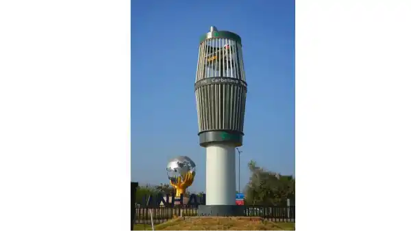 delhi microalgae pureair tower air pollution