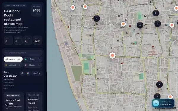 gasundo app kochi lpg shortage restaurants