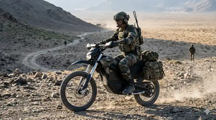indian army electric motorcycles silent scout