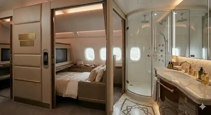emirates private en suite bathroom first class