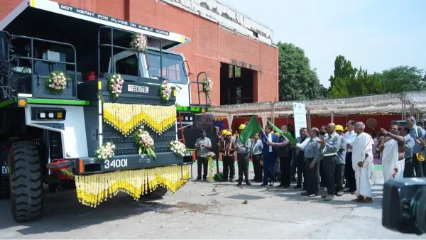 beml india first electric dump truck