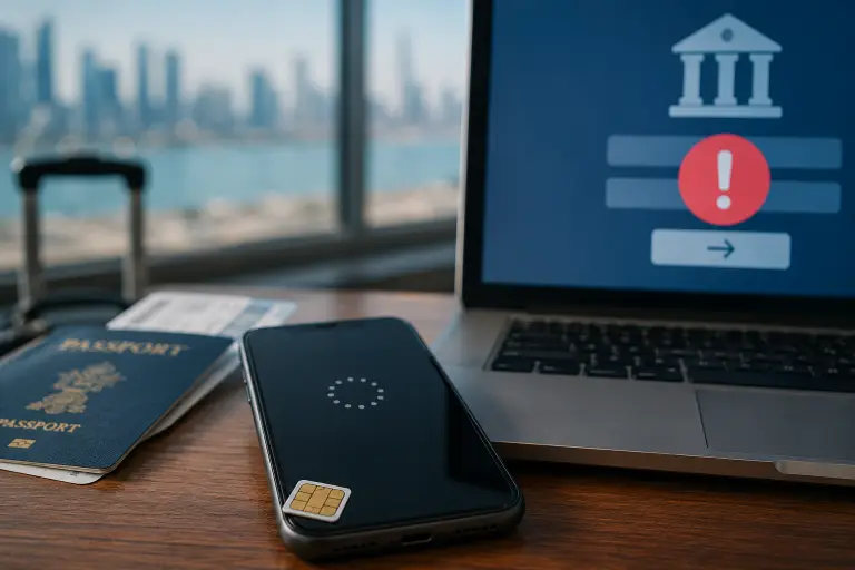 nri banking otp issues indian sim abroad