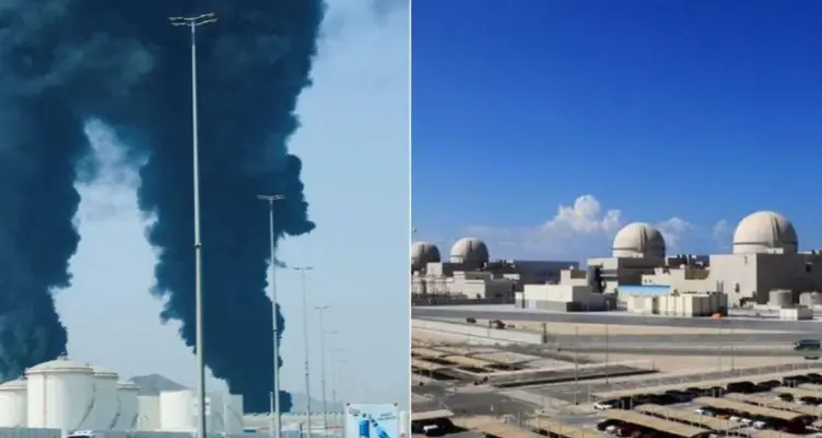 barakah nuclear facility drone strike uae india response