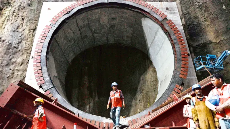 lt mahsr tunnel 07 breakthrough mumbai-ahmedabad bullet train