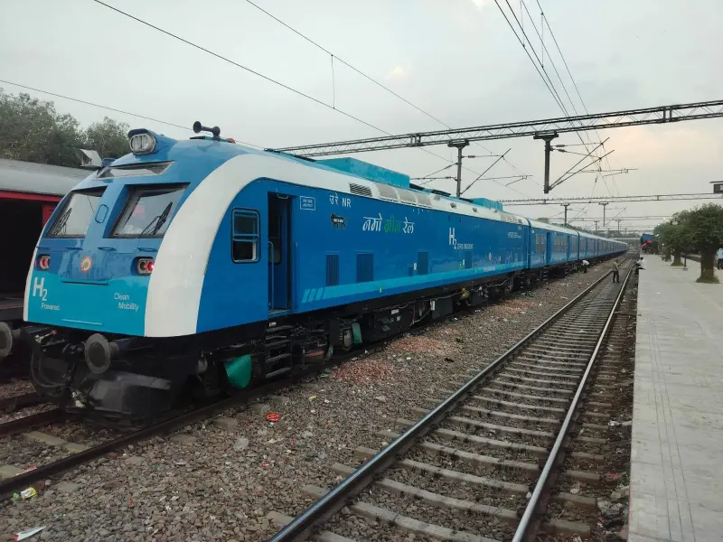 india first hydrogen powered train high speed trial