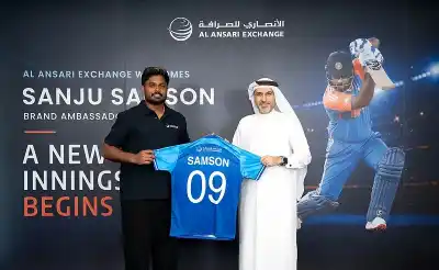 sanju samson al ansari exchange brand ambassador