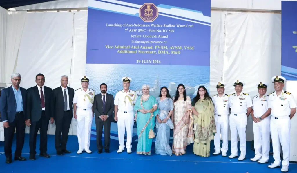 indian navy machilipatnam asw swc launch cochin shipyard