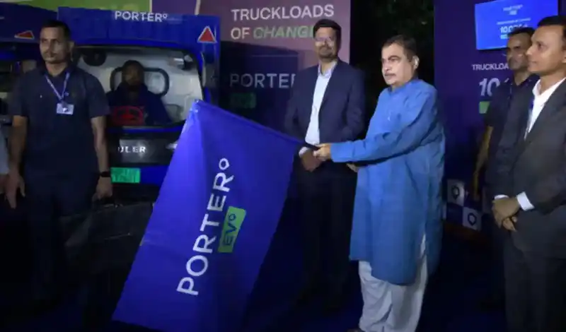porter deploys 10000th electric truck delhi