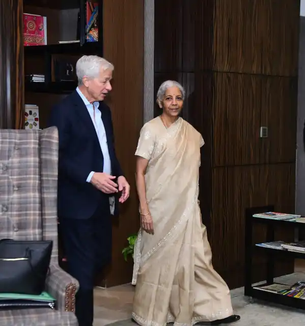 nirmala sitharaman jamie dimon meeting jpmorgan india