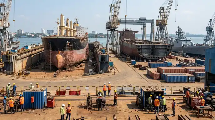 cochin shipyard drydocks world joint venture 1800 crore