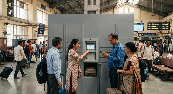 Delhi railway stations digital lockers