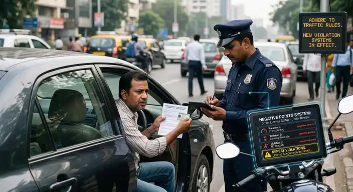 negative points system traffic violations india