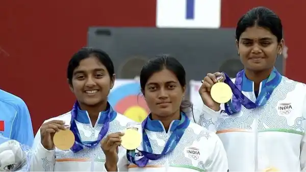 india womens compound archery gold asian games 2026
