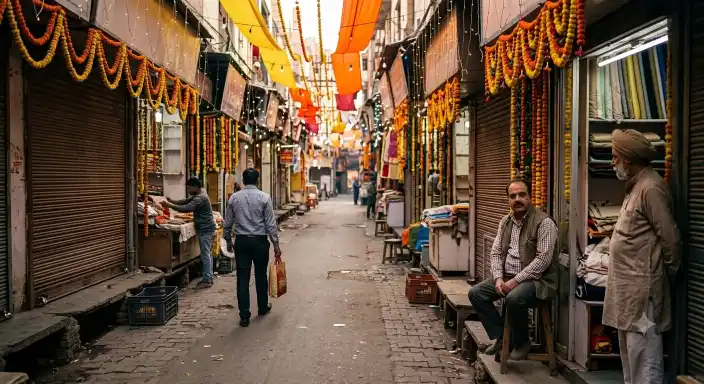 delhi traders protests festive season sales decline